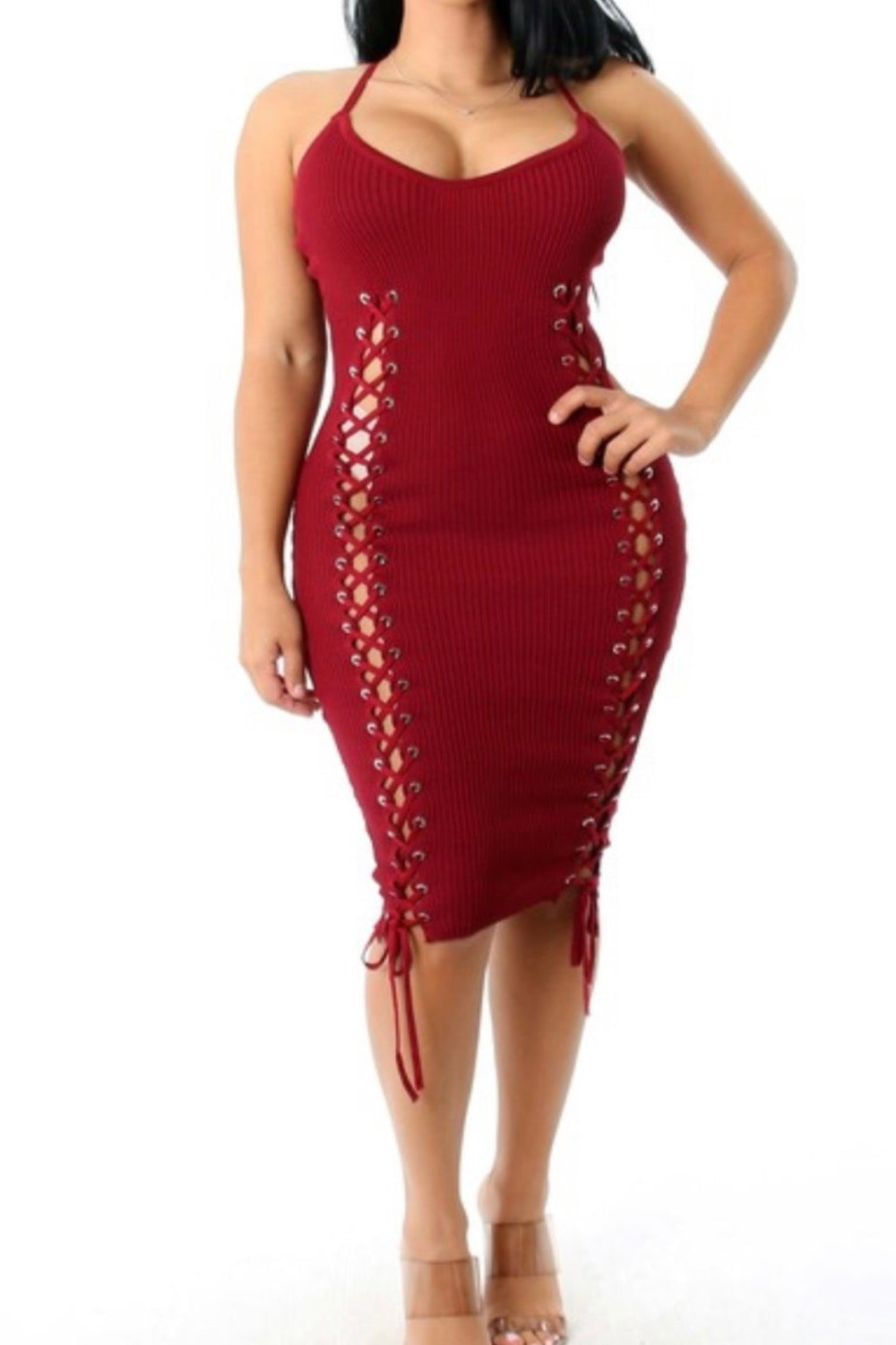 She Got It Ribbed Knit Dress