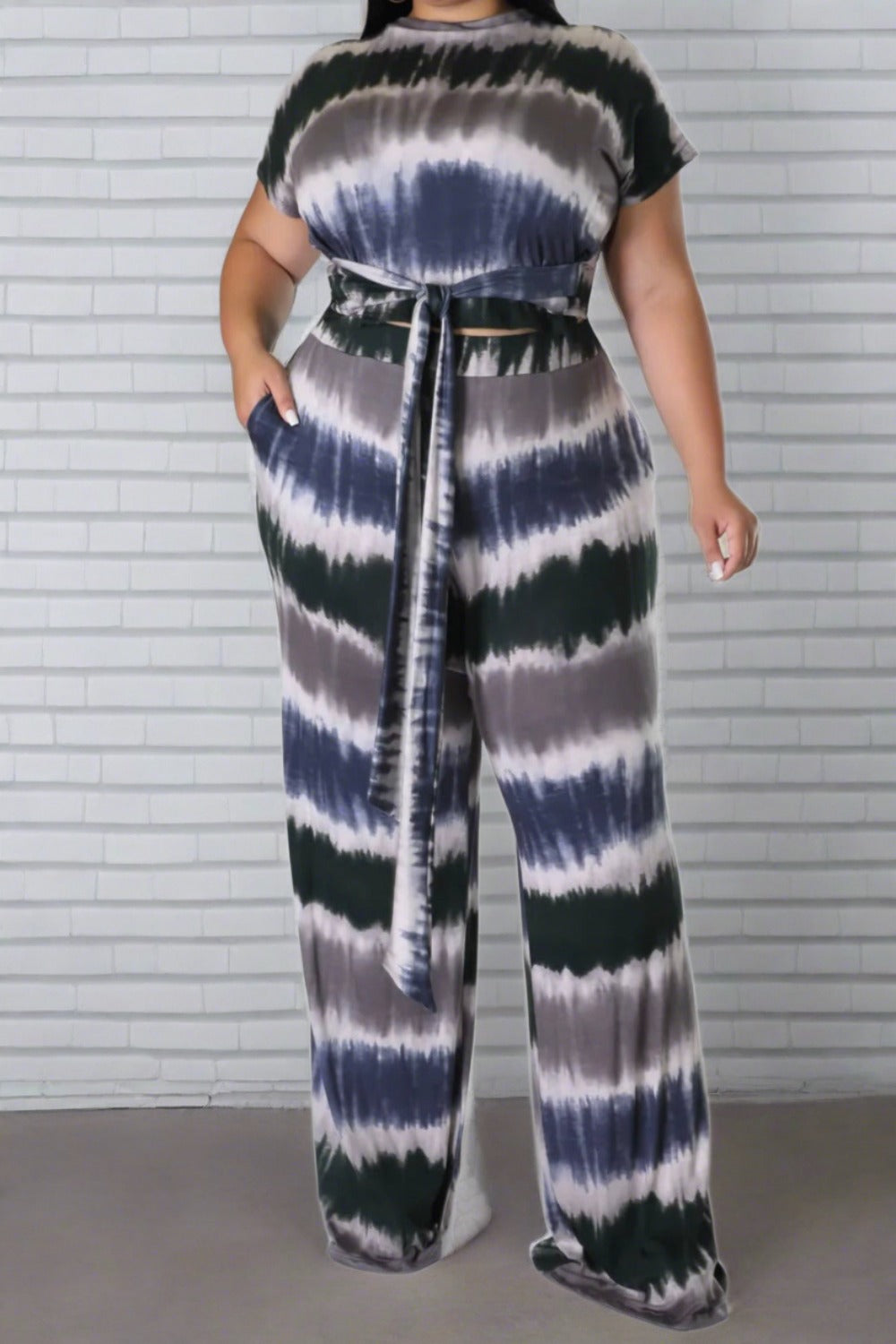 We Can Chill | Pants Set Plus Size